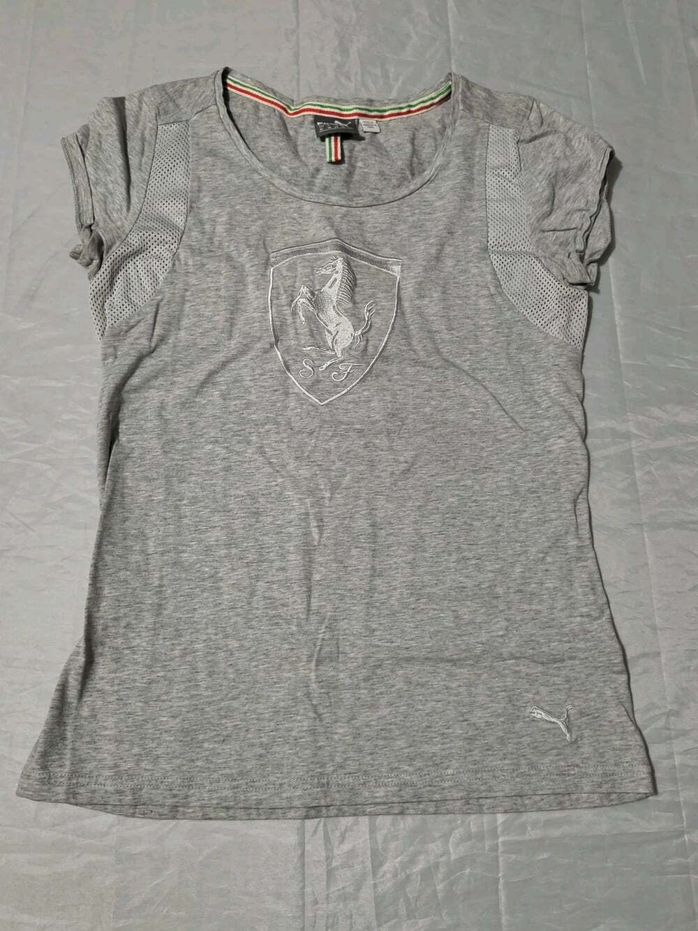 Puma Scuderia Ferrari heather grey short-sleeve t-shirt Women's Size Medium